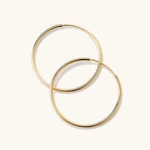 14k Real Gold hoop earrings | hoop earrings | 1.5 mm thickness | Real Gold |